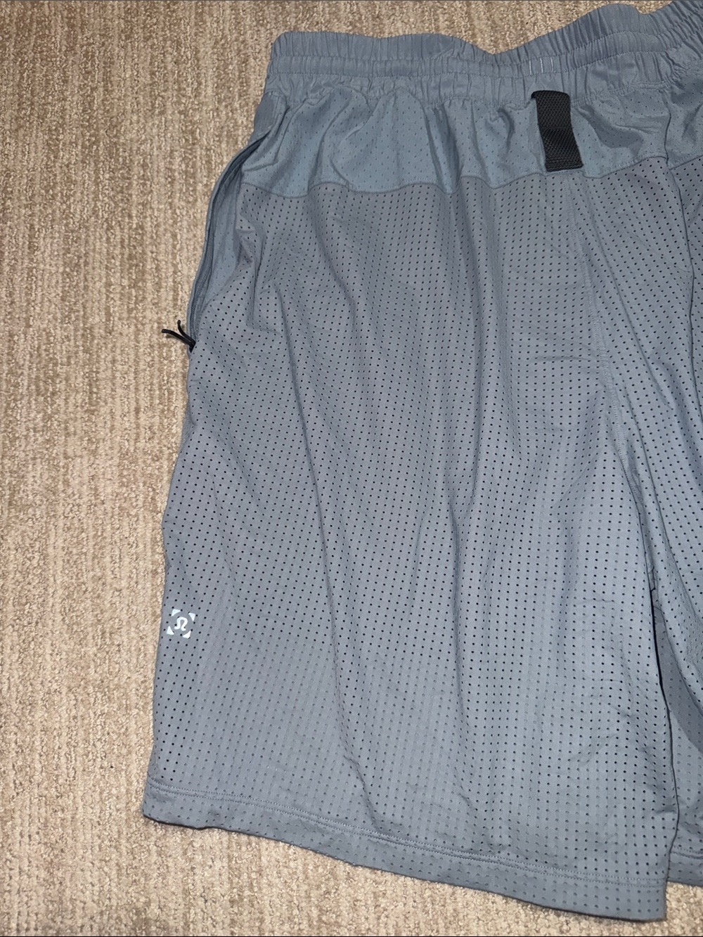 Lululemon Mens Size M Blue Step Back Shorts Lined Pockets Activewear Training - Picture 6 of 11